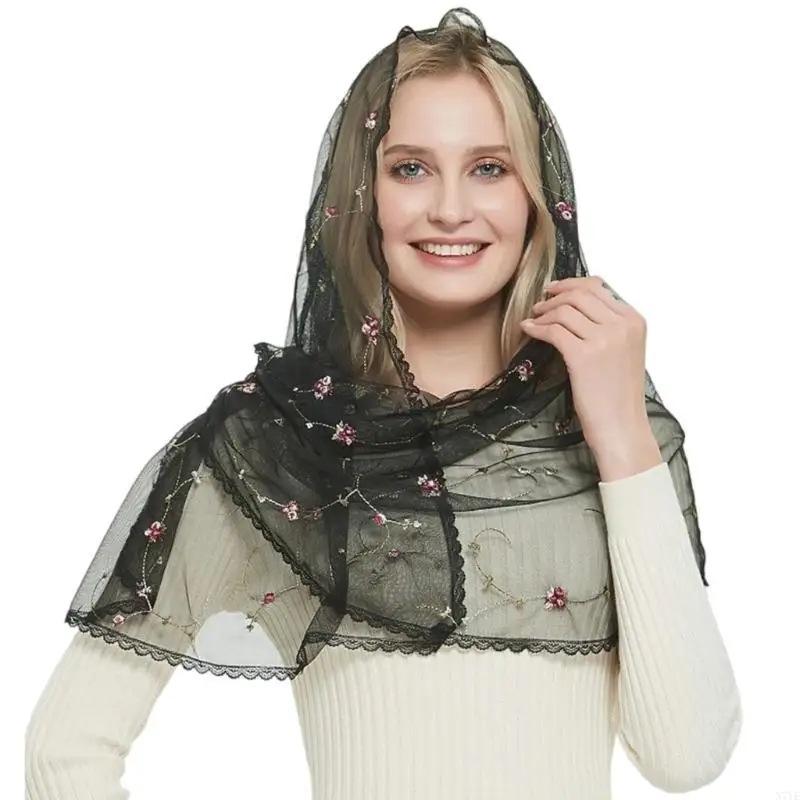 

N7YE Elegant Laces Tulle Veil Soft Breathable Veil Adjustable Women Wedding Headwear for Various Hairstyles