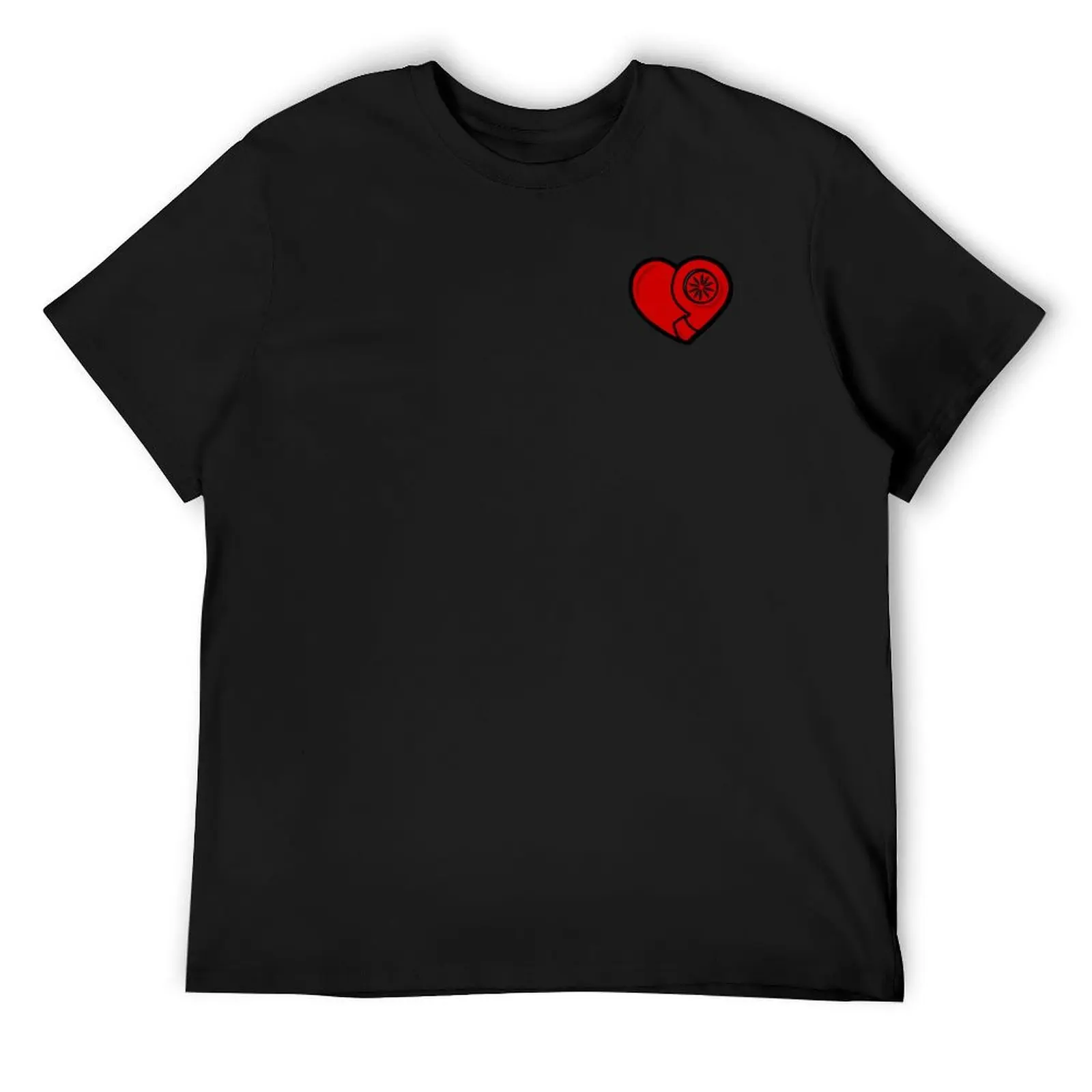

Red Love Turbo Heart T-Shirt plus size clothes sweat summer shirt topping cotton t shirt men