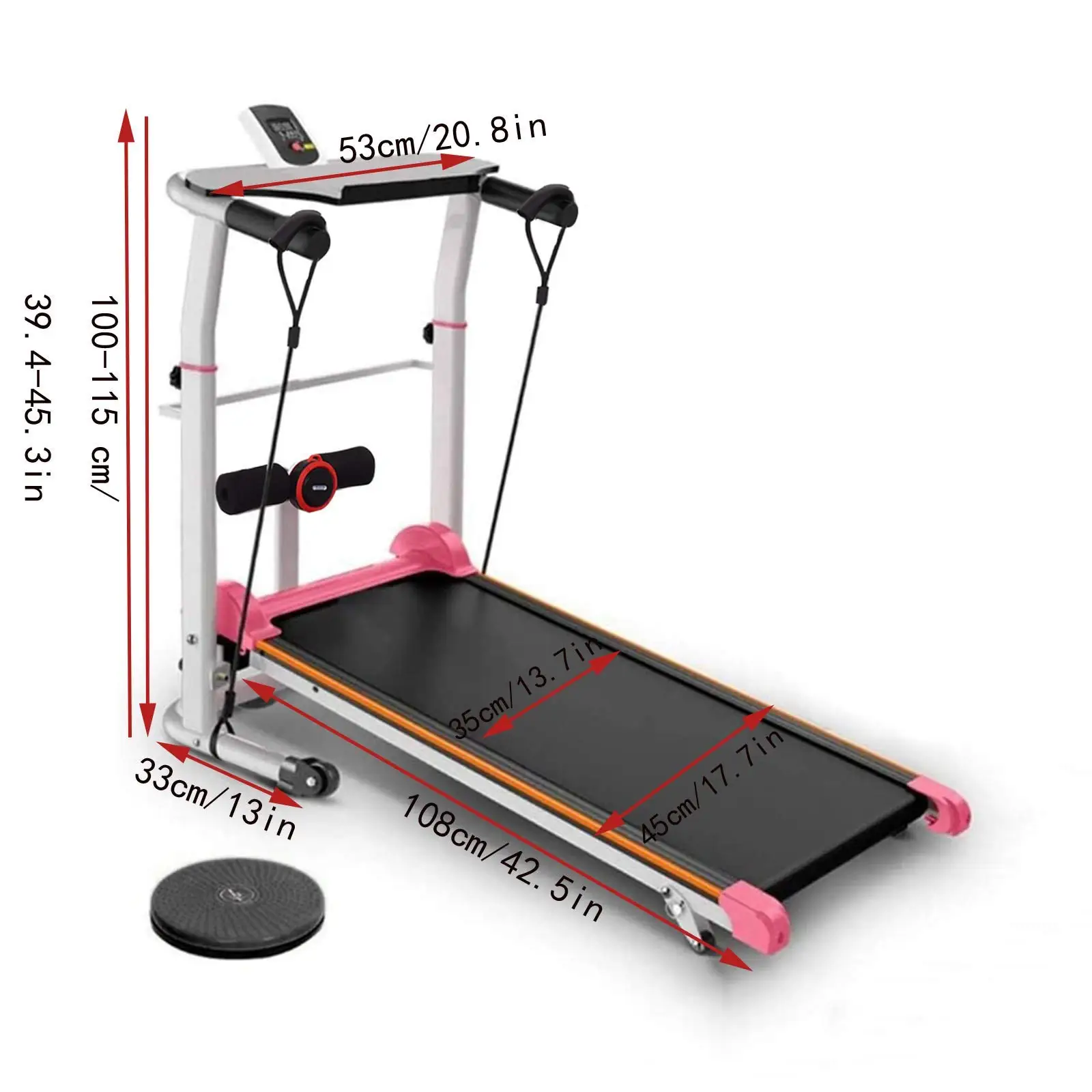 Mini Folding Cheap Manual Gym Walking Running Foldable Workout Exercise Folding Machine Mechanical Trademill for Sale
