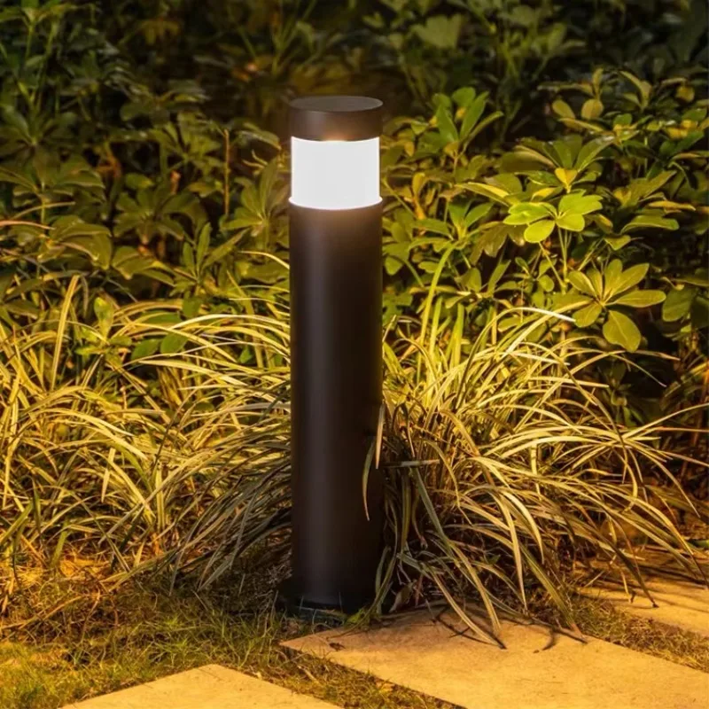 7W IP65 cold white bollard light garden light surface mounted outdoor aluminum led lawn light for park