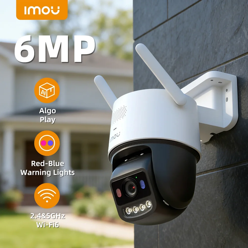 

Уличная IP-камера IMOU Titan Pro 6 МП с поддержкой 5G Wi-Fi, PoE, полноцветным ночным видением, красно-синими сигнальными огнями и функцией Algo Play для видеонаблюдения