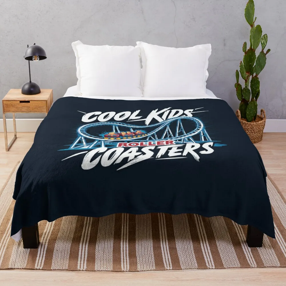 Theme Park Amusement Park Boy Cool Kids Ride Roller Coasters Throw Blanket Large Soft Beds warm for winter Blankets