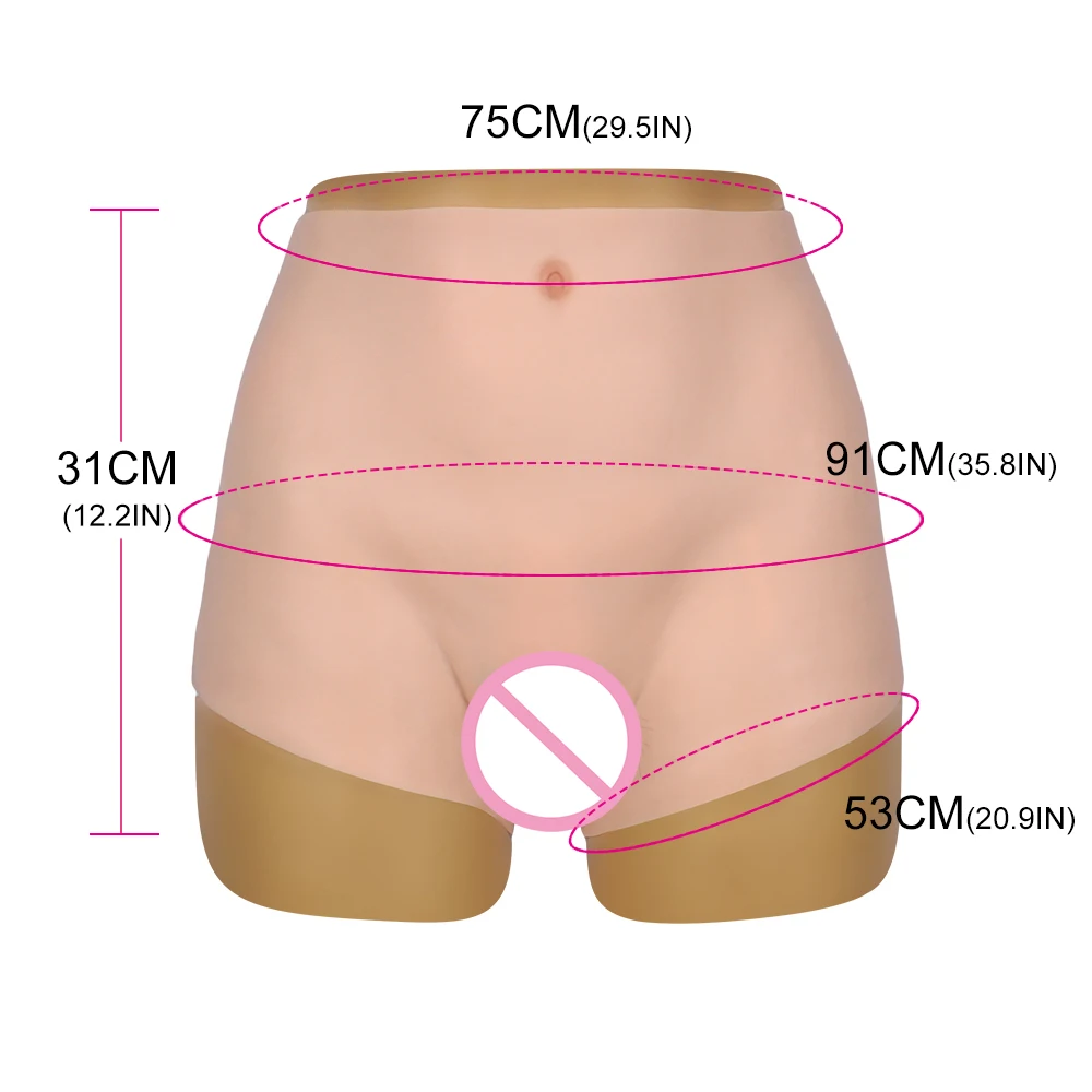 KnowU Shemale Vagina Silicone Panty Penetrable Fake Pussy with Urinate Tube Transgender Crossdrsser