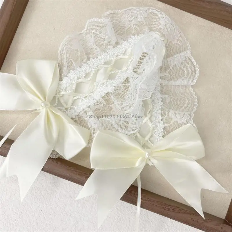 Ribbon Bowknot Hairband Kostuum Props Anime Maid Lace Trim Headband Party Supply