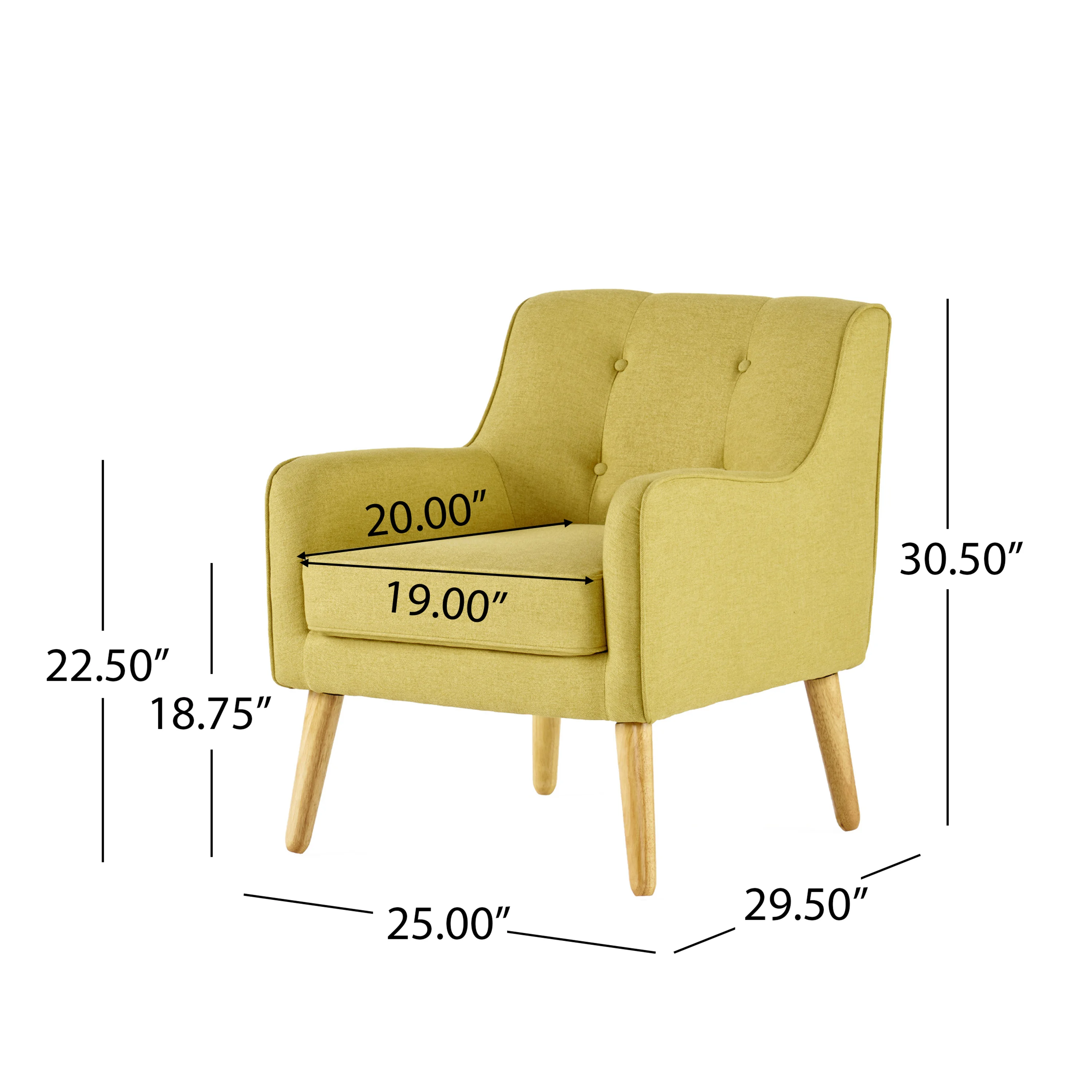 Mid-century Modern Accent  Chair,Arm Chairs for Living Room,Upholstered Mordern Armchair,Comfy Soft Chair in Small Space image 6