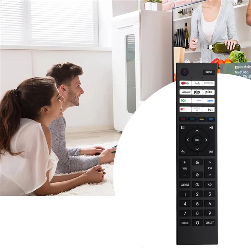 Télécommande CT-95047 de remplacement bien pour télécommande TV LED Android intelligente Toshiba 4K