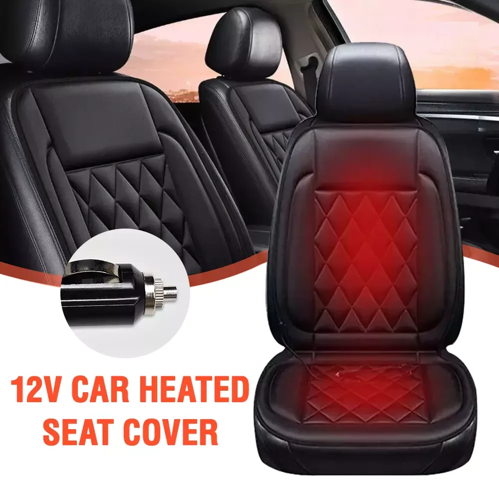 

Universal 12V Winter Car Heated Seat Warm Cushion Cover Heating Pad Cold Car Interior Accessories Auto Seat Heater Cover