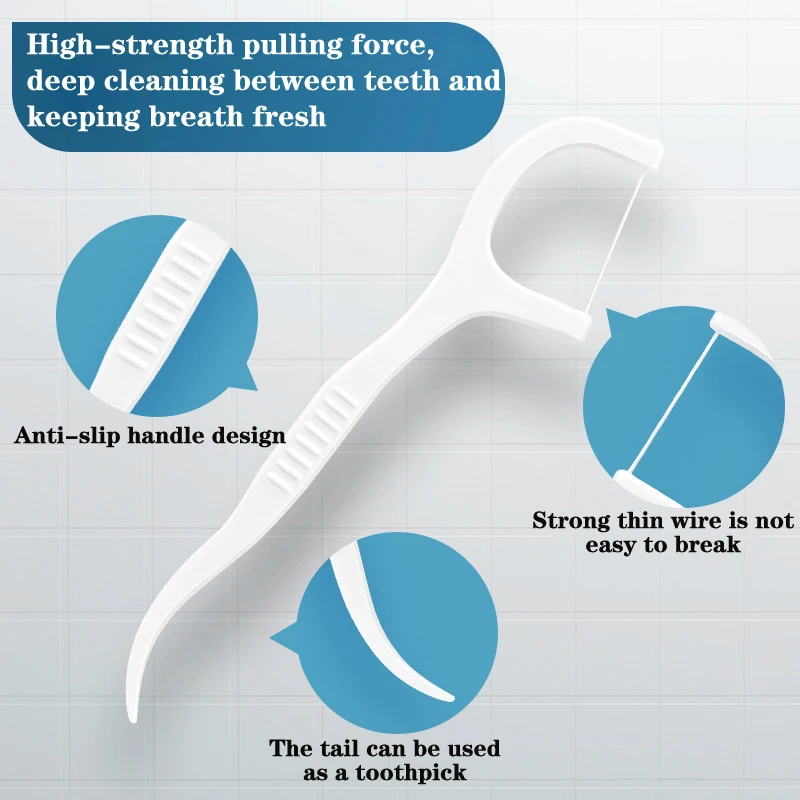 أعواد أسنان من خيط تنظيف الأسنان للاستعمال مرة واحدة ، أعواد تنظيف الأسنان ، فرشاة الأسنان الداخلية ، أداة العناية بصحة الفم ، 50 *