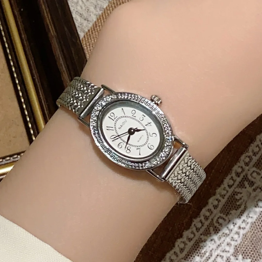 الذهبي ساعة كوارتز الصلب حزام ساعات يد للنساء البيضاوي الهاتفي بسيط سيدة ساعة اليد الإناث ساعة فستان الهدايا reloj mujer