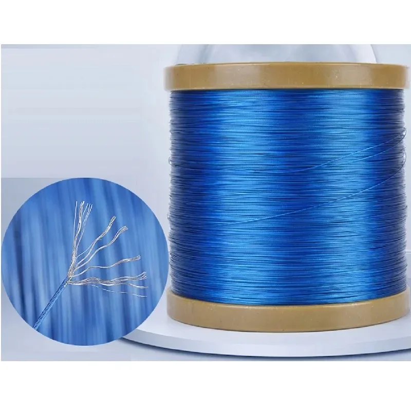 0.4MM-1.5MM 20-100M,blue Nylon Coated Built-in 304 Stainless Steel Wire Rope, Sea Fishing Line Advertising Jewelry Cable Hanging