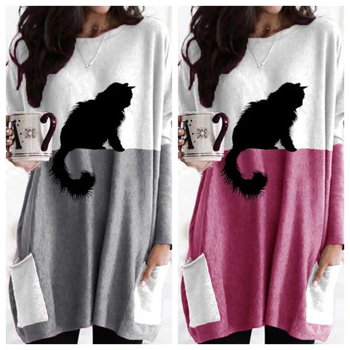 

Женская футболка с принтом в виде милого кота