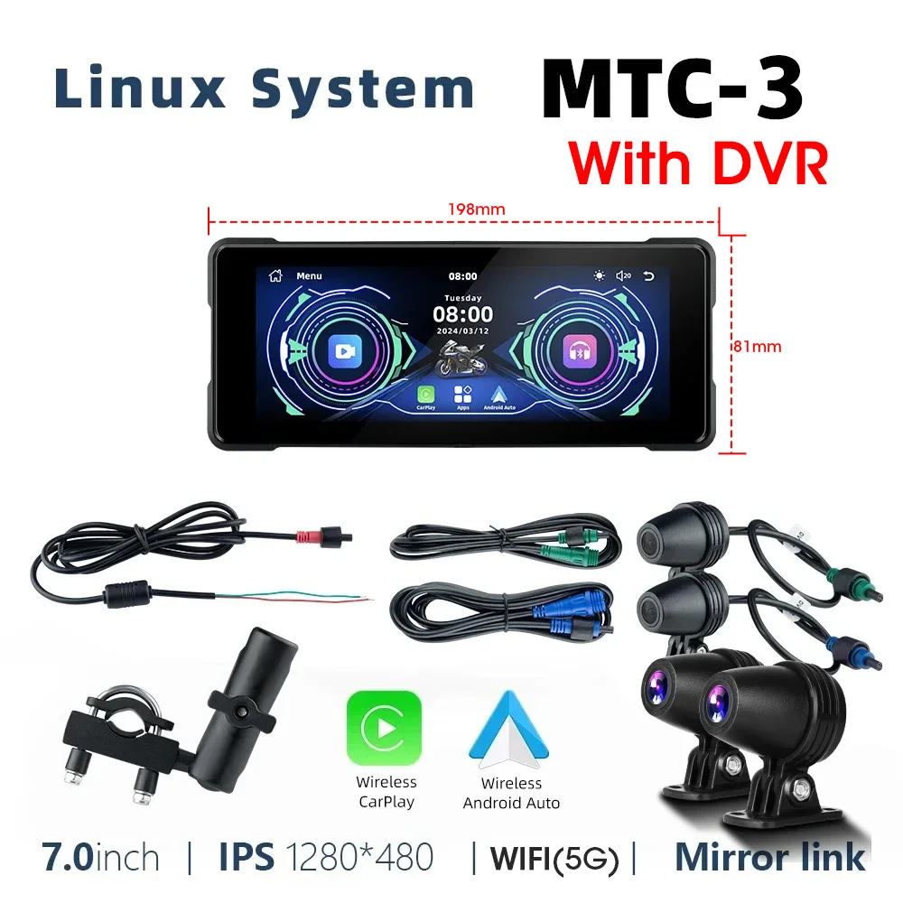 Srnubi 7 インチオートバイポータブルナビゲーション GPS ワイヤレス