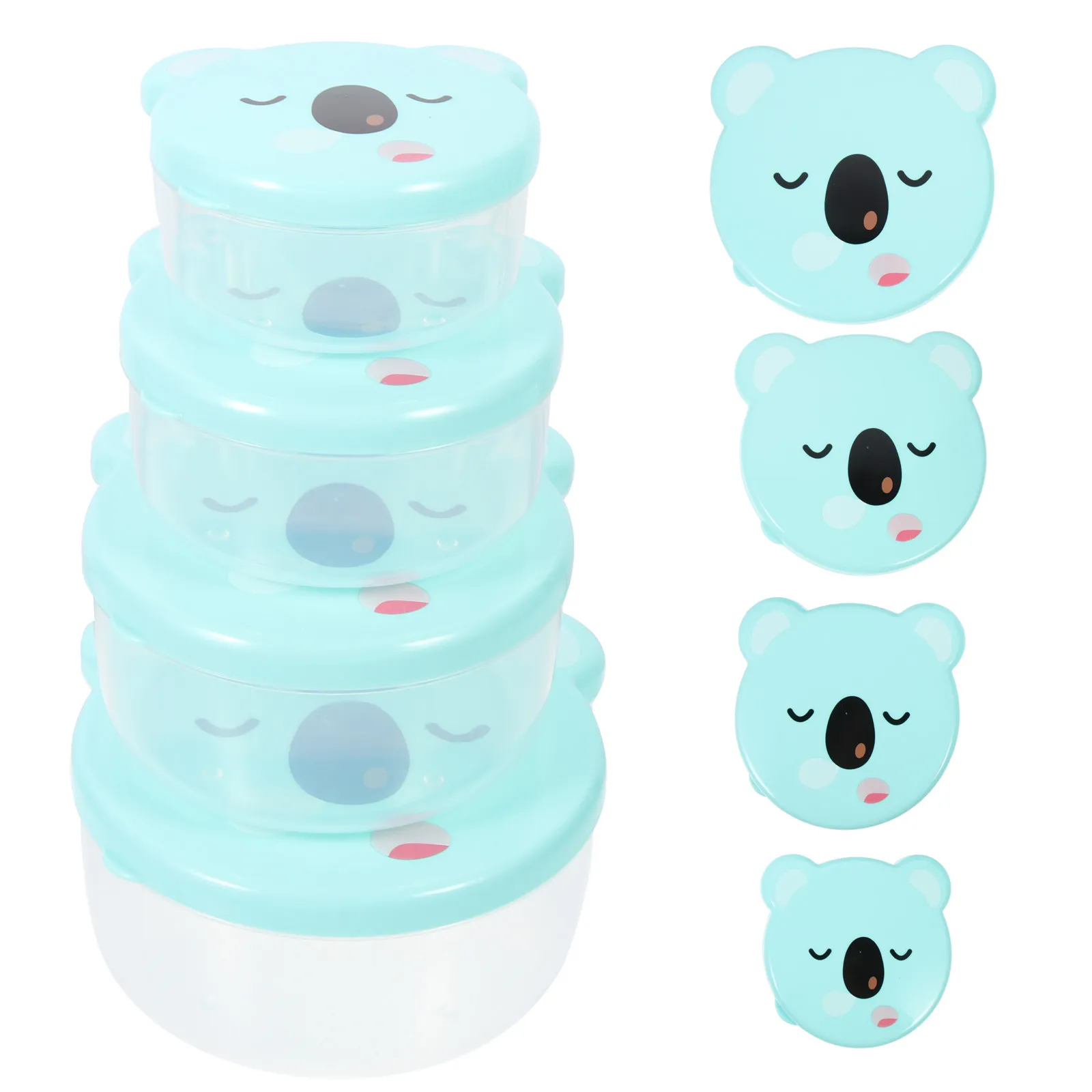 

Набор из 4 многоразовых контейнеров для фруктов: детские ланч-боксы, прозрачные, круглые, с гладкой поверхностью, для кухни и холодильника, герметичные контейнеры для фруктов