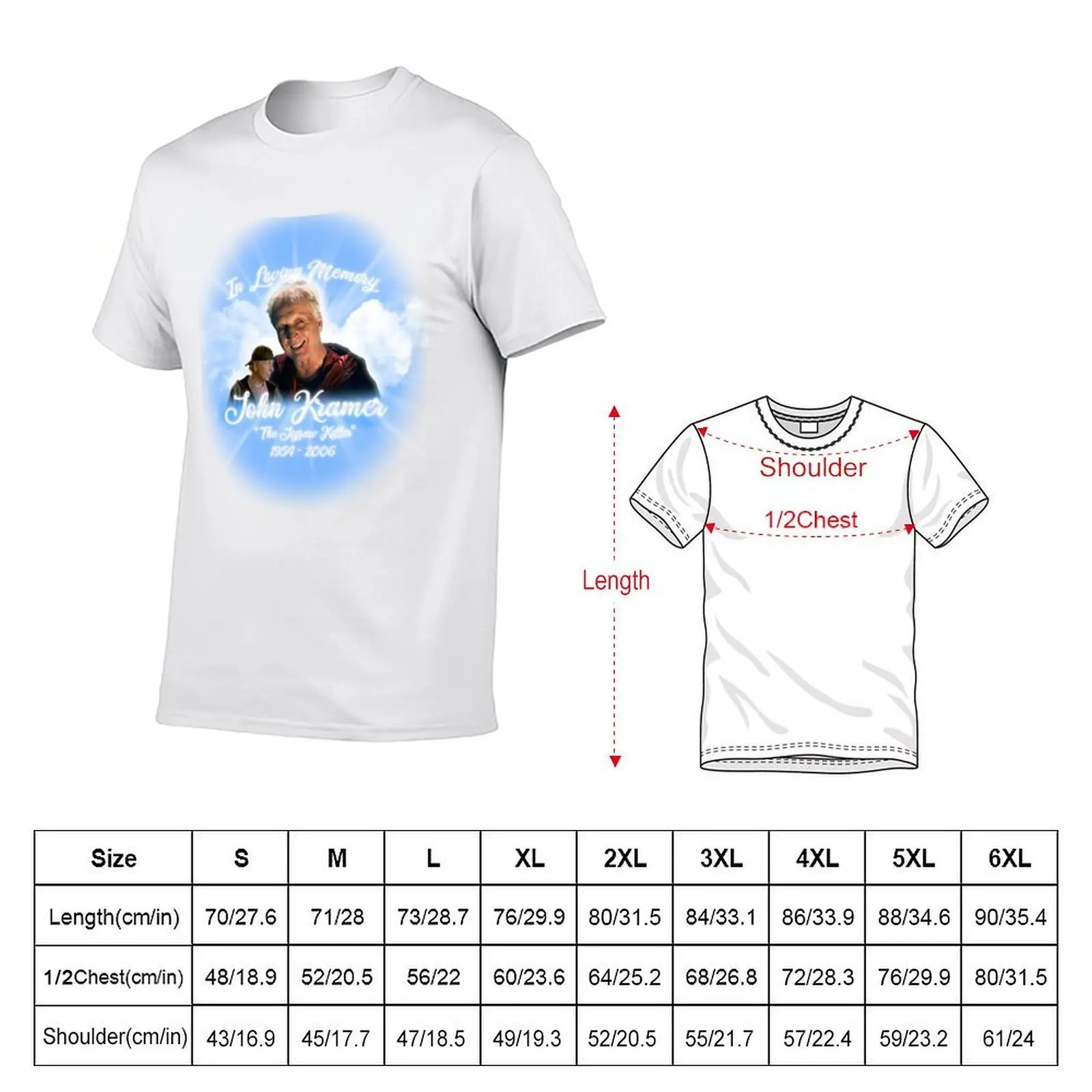 John Kramer Jigsaw Memorial T-Shirt man t shirts for men t shirt man designer anime tshirt T-shirt