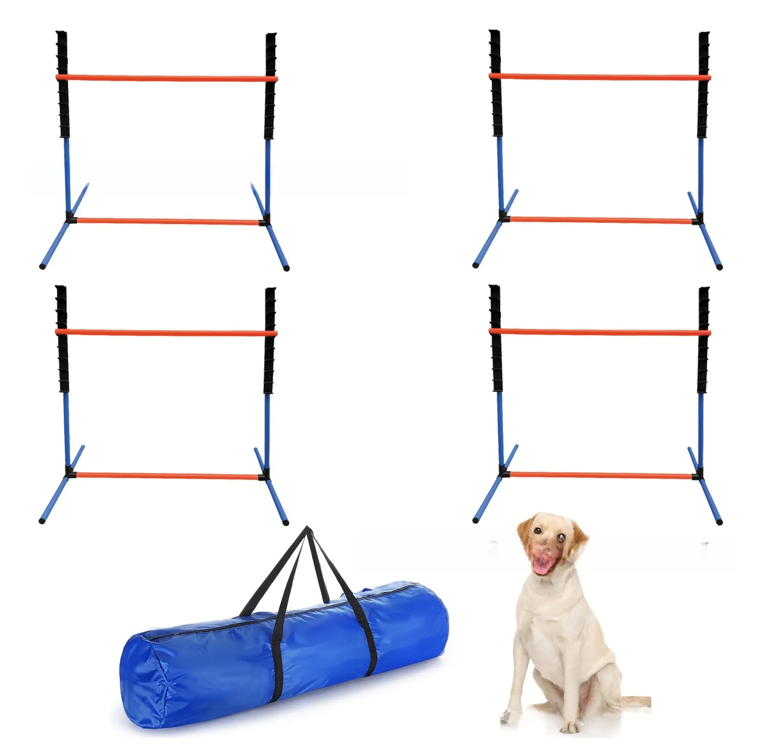 Kit de Entrenento de Agilidad para Mascotas, Obstáculos para Perros, Barra de Salto, Anillo de Salto, Círculo de Salto Alr...