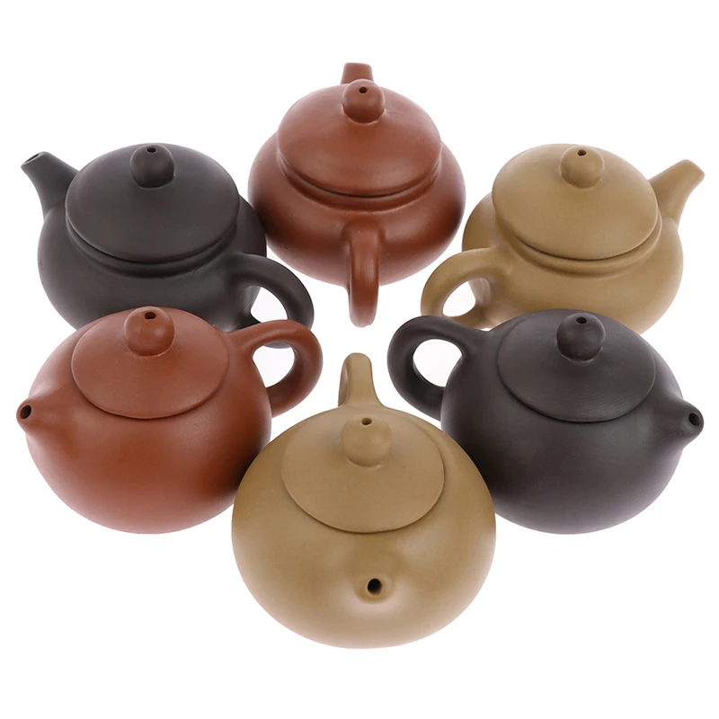 1Pc Purple Clay Finger Teapot Tea Pet Pocket Tea Set Ornaments Tea Decoration