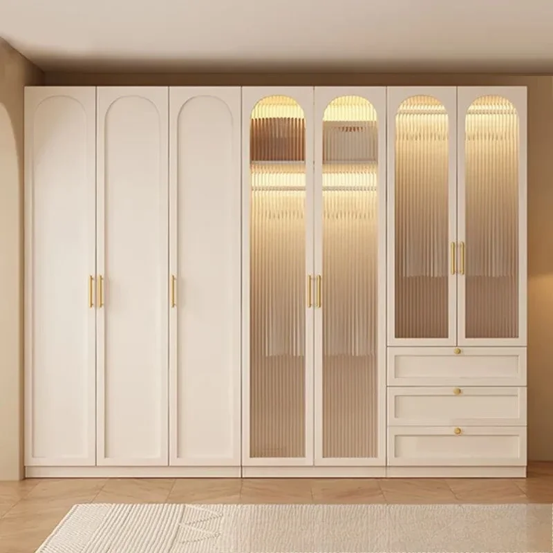 

Шкаф из массива дерева для дома, однодверный, с верхней секцией, противоположными стеклянными дверцами, комбинированный, большой, с ящиками.