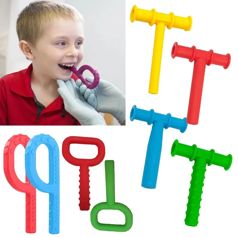 Kid Chewing Tube Speech Therapy Teeth Massager Children Talk Tools for Autism Sensory Speak Oral Muscle Rehabilitation Training