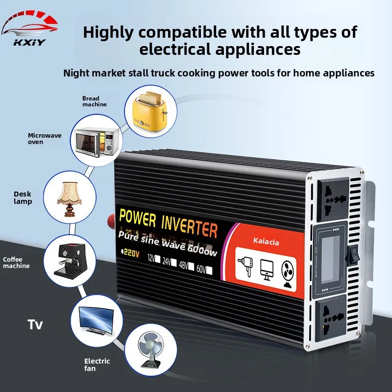 

Pure Sine Wave High Power Inverter | 12V 24V 48V 60V to 220V | Car RV Truck Universal