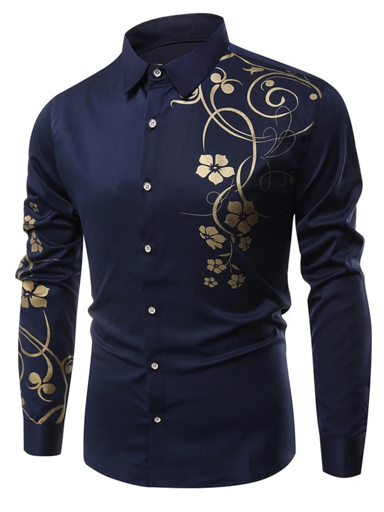 Men's Casual Long Sleeved Shirt, Fashionable Digital Printed Men's Outdoor Top