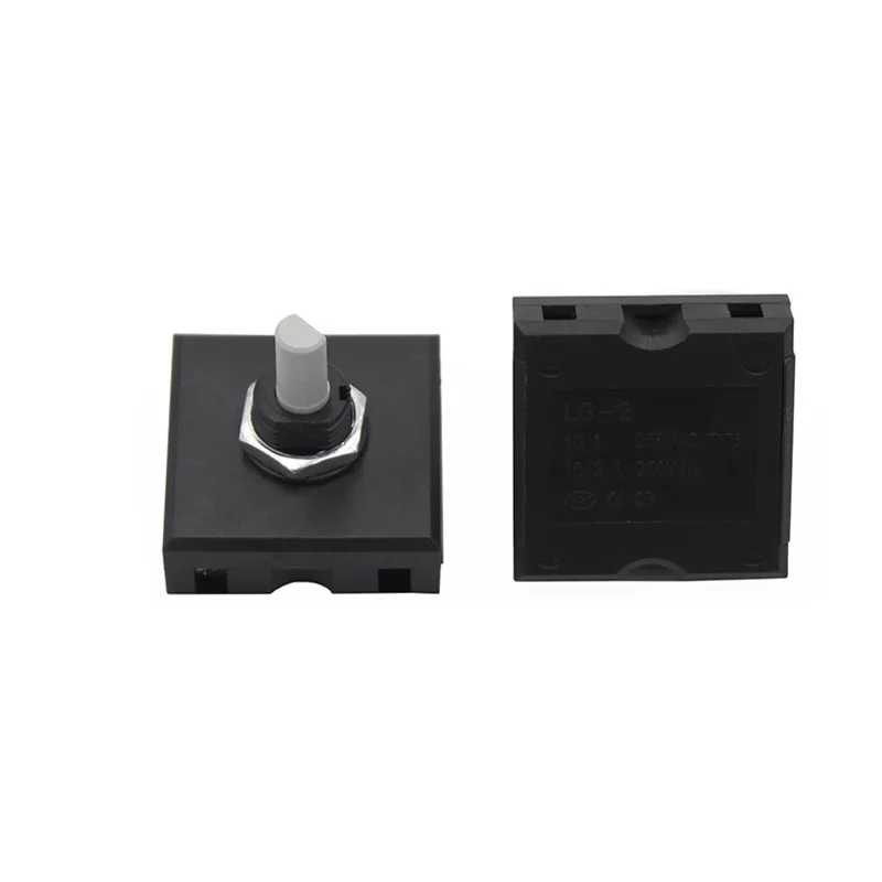 2PCS 32*32MM square rotary gear switch Juicer switch blender switch two and three gears 10(3A) square