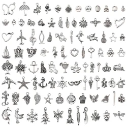 100 random style alloy small pendant DIY small accessories accessories Bracelet necklace pendant key ring accessories pendant