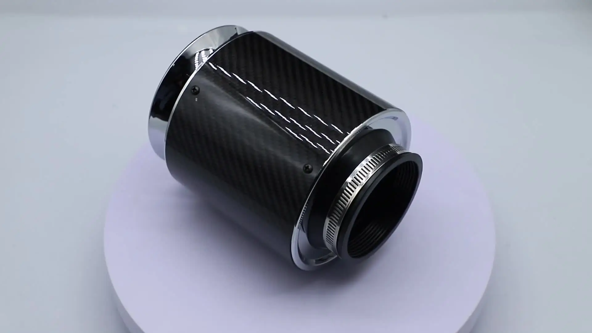 130/150/175mm 3inch Carbon Cover Air Filter Universal Car Vehicle Flow Cleaner High Performance Cold Air Intake Filter