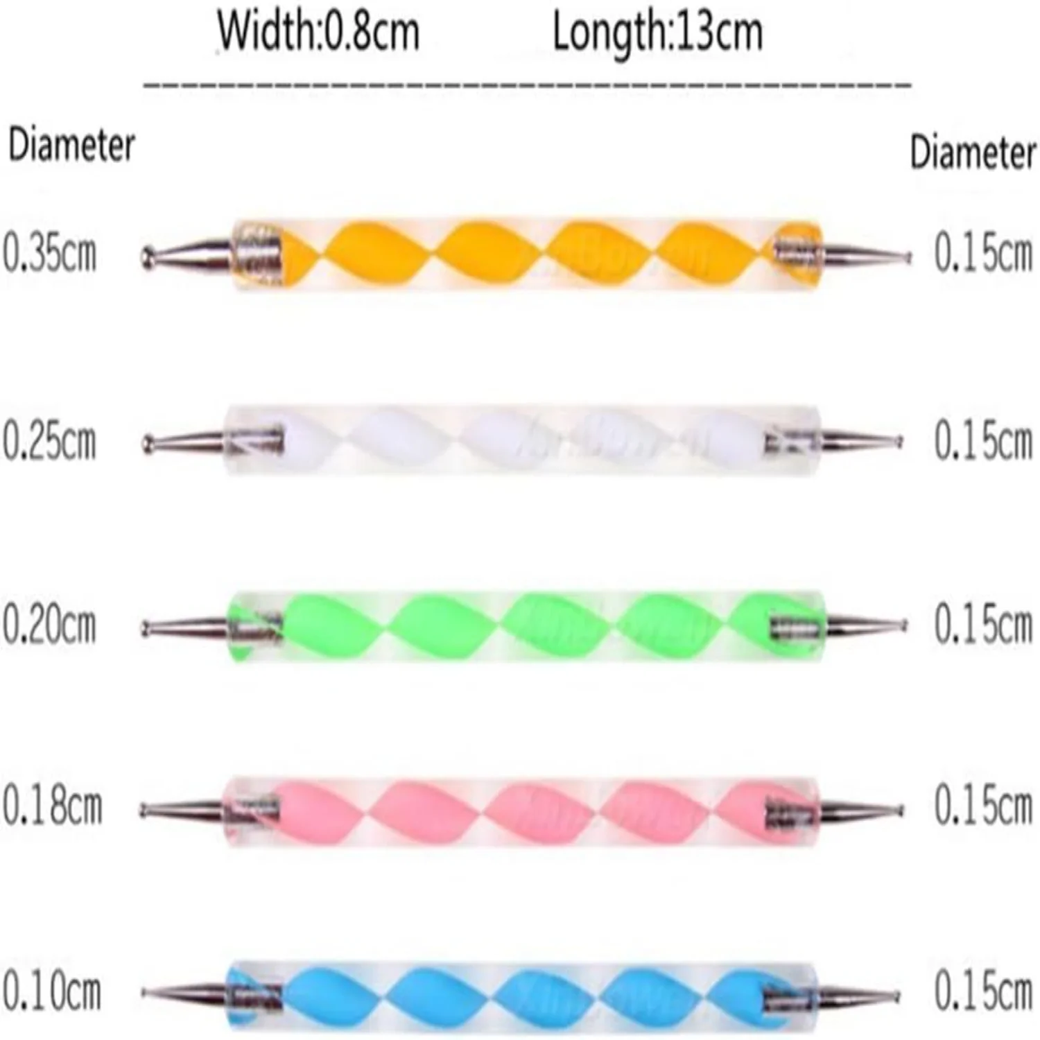 Esperienza di lavorazione migliorata con set di stilo a sfera COMIART professionale e versatile da 5 pezzi: ideale per nail art, scolpire, embos