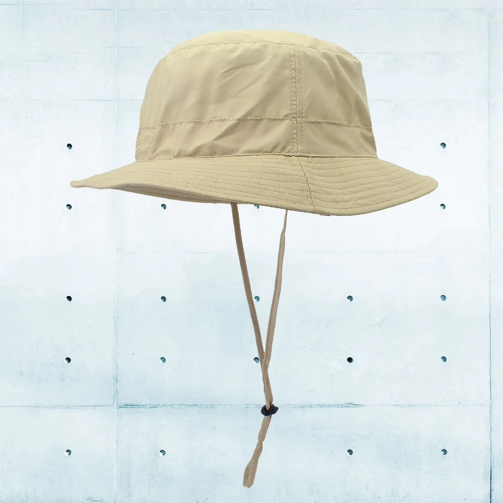 

Outdoor Uv Protection Bucket Hat Summer Fisherman Wide Brim Sun Hat Adjustable Chin Strap Lightweight For Fishing Cycling Hiking
