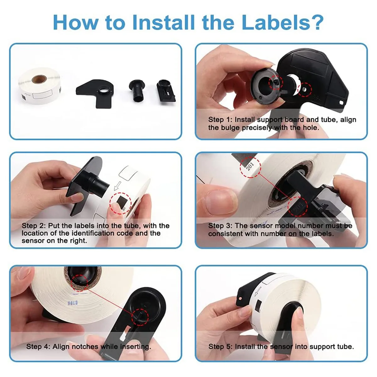 6 Roll Compatible Labels for -11201 Standard Address Labels 29mm x 90mm for QL-800 QL-810W QL-700