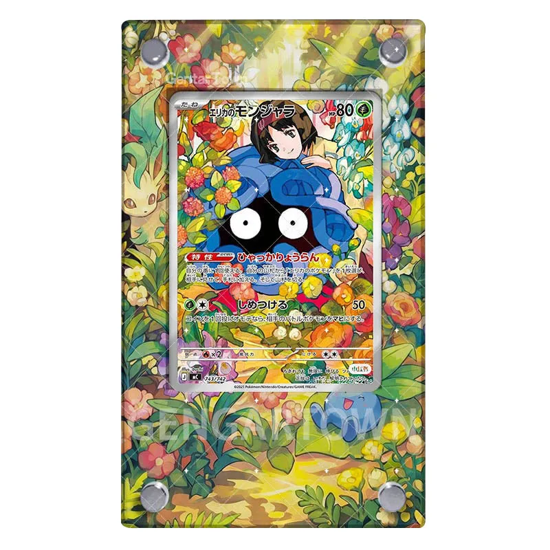 Pocket Monster Lillie Card Espositore Anime Gioco classico PTCG Clefairy Erika Collezione di carte Cornice per foto in acrilico Giocattolo fai da te Regalo