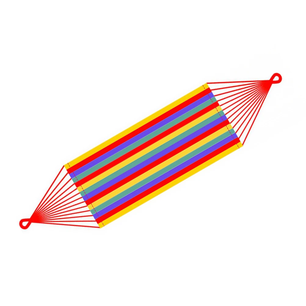 

Single Hammock Outdoor Leisure Hanging Foldable Portable Camping Bed Anti-Roll Canvas Sturdy Durable Comfortable Balcony Terrace