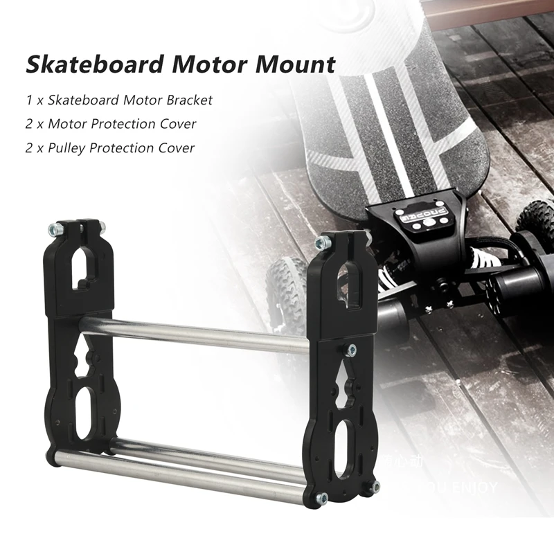 Electric Mountain Skateboard Truck Using Stronger Motor Bracket With Motor Protection Cover And Pulley Protection Cover