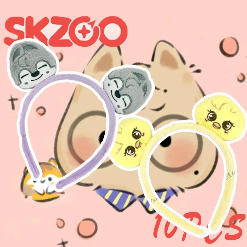 SKZOO K-pop cartoon plush hair band, cute 2D anime merchandise, bangs hair accessory, animal idol merchandise gifts 2026
