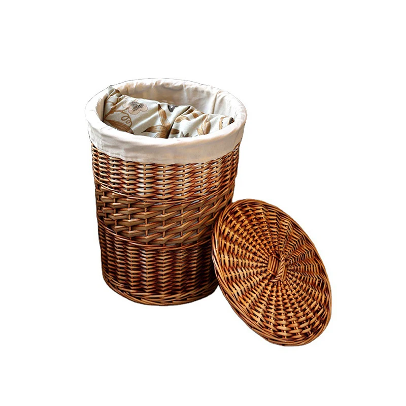 Nordic style eco-friendly floor-to-ceiling wicker storage basket multi-functional picnic basket set fashionable wicker storage