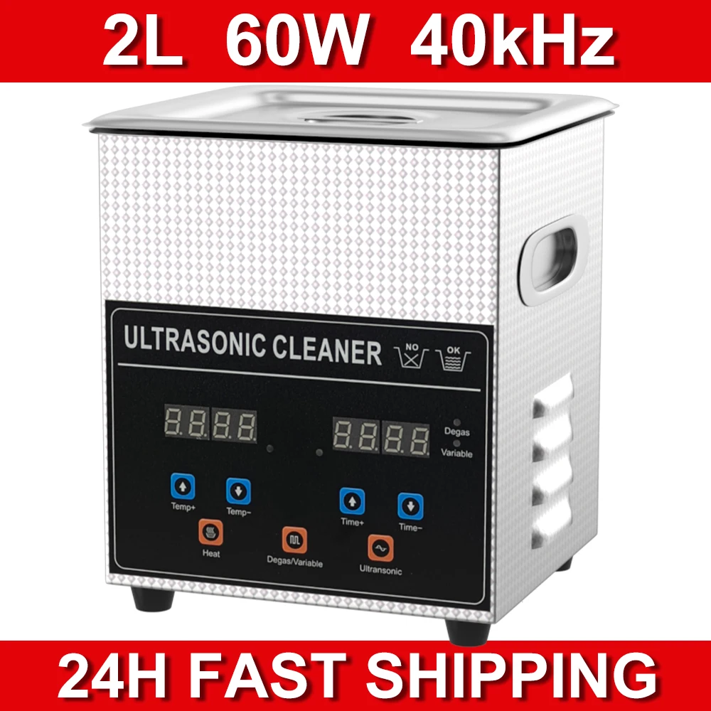 

2L Ultrasonic Cleaning Machine Teeth Lens Glasses Jewelry Cleaner Portable Ultrasound Bath Washer Nettoyeur Ultrasons Dentaire