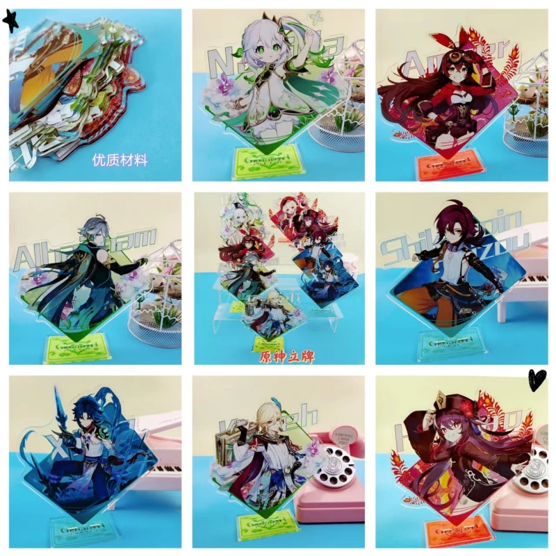 Game Impact 76 Roles 16cm Lyney Acrylic Figure Stand Model Plate DIY Desk Decor Standing Sign Collection Ornaments Fans Gifts