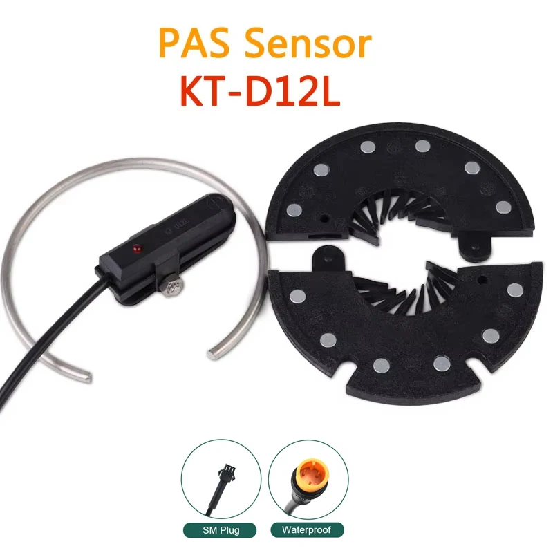 PAS Pedal Assist Sensor KT-D12L KT D12 D12L 12 Magnet 3pin Connector SM/Waterproof  Electric Bicycle Accessories