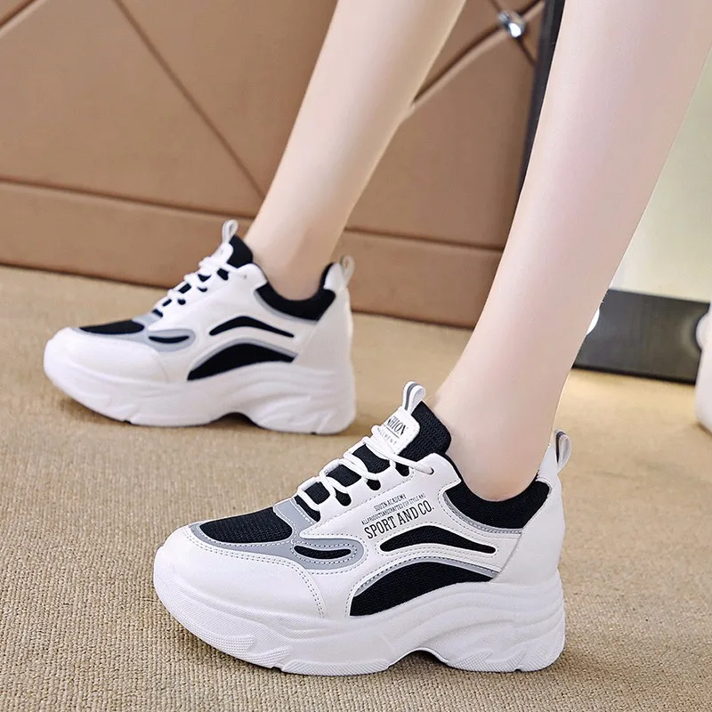 White Sneakers for Women Platform Tennis Female Inner Height Running Sports Shoes Woman Casual Luxury Designer Vulcanized Shoes