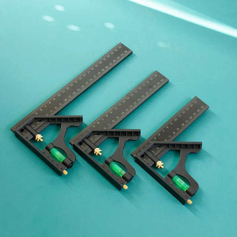 150/200/250mm Multifunctional Combination Movable Ruler Protractor Angle Ruler Level Aligner Inclinometro Woodworking Tools