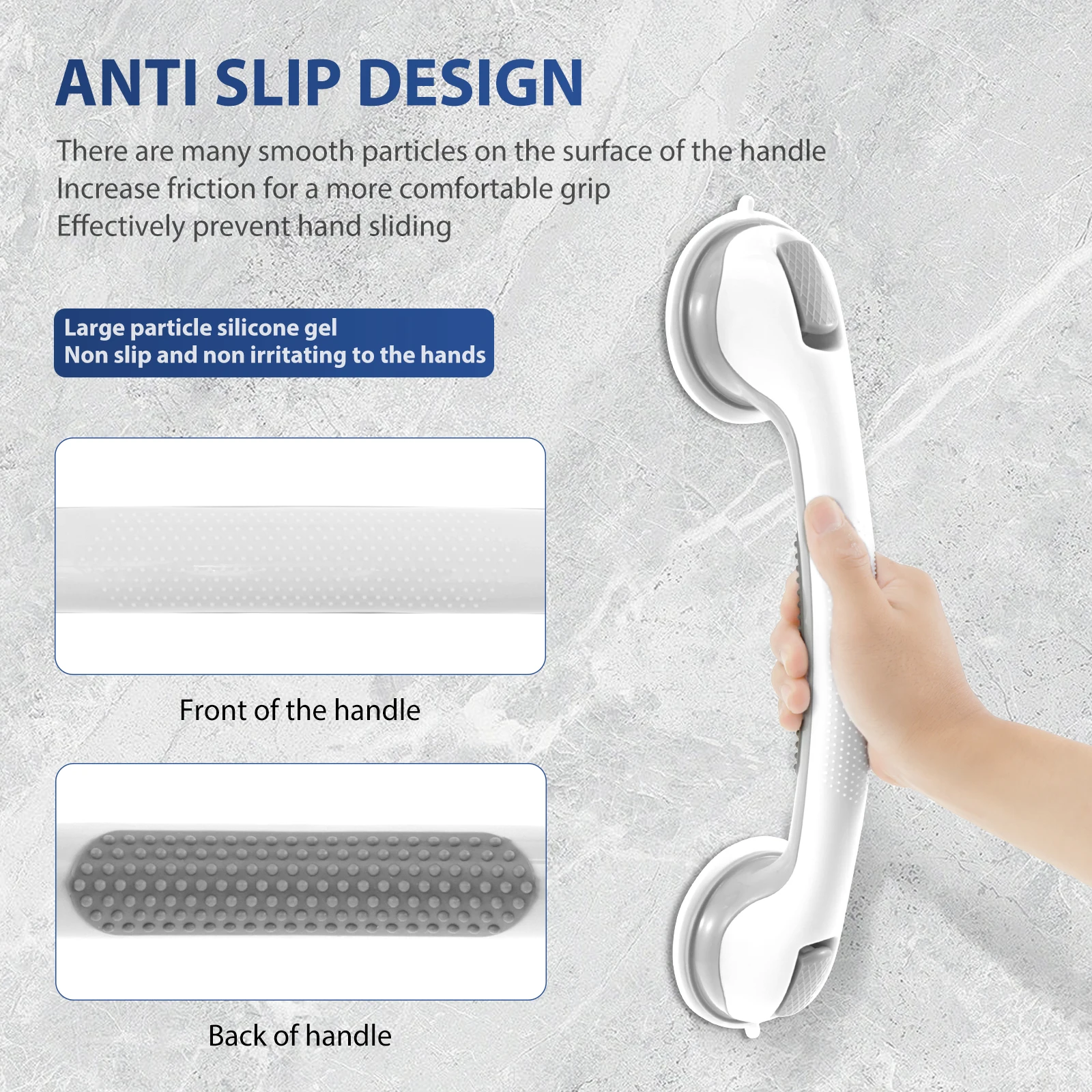2/4Pcs Showers Grab Bars Free Punch Bathroom Handle Anti Slip Safety Suction Cups Bathtub Grab Bar For Elderly Children Support