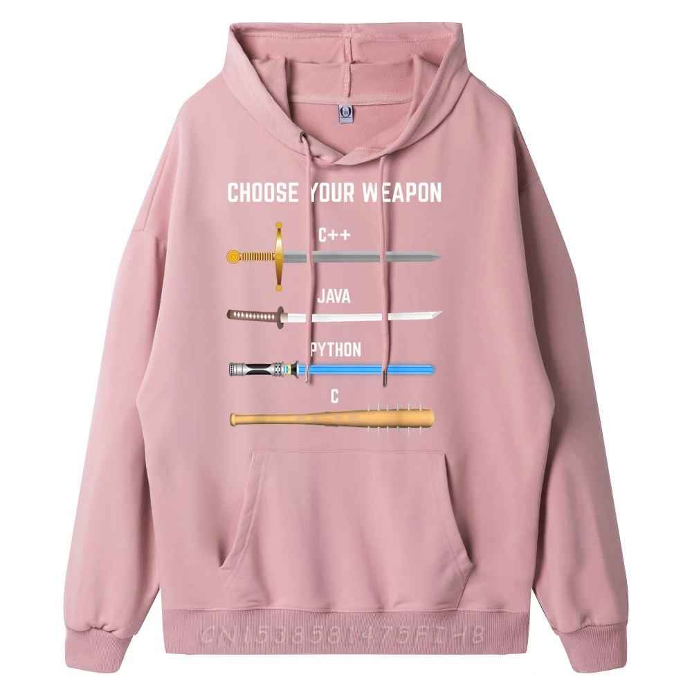 Funny Programmer Choose Your Weapon For Devs Graphic Sweatshirts Men Men's Oversize Long Sleeve Man New In Sweatshirts Plus Size