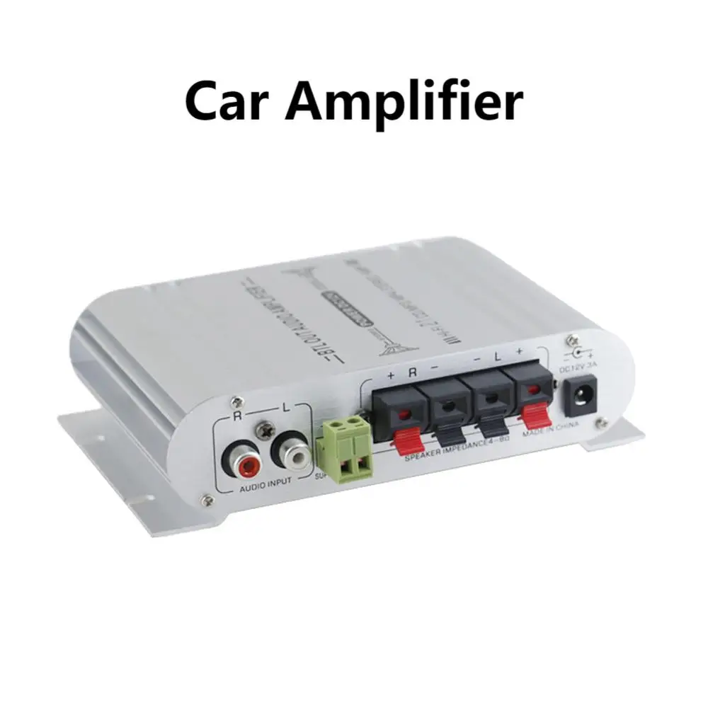 Mini Digital Hi-Fi Power Amplifier, 2.1CH Subwoofer, Stereo Audio Player, Carro, Motocicleta, Casa, Acessórios do carro