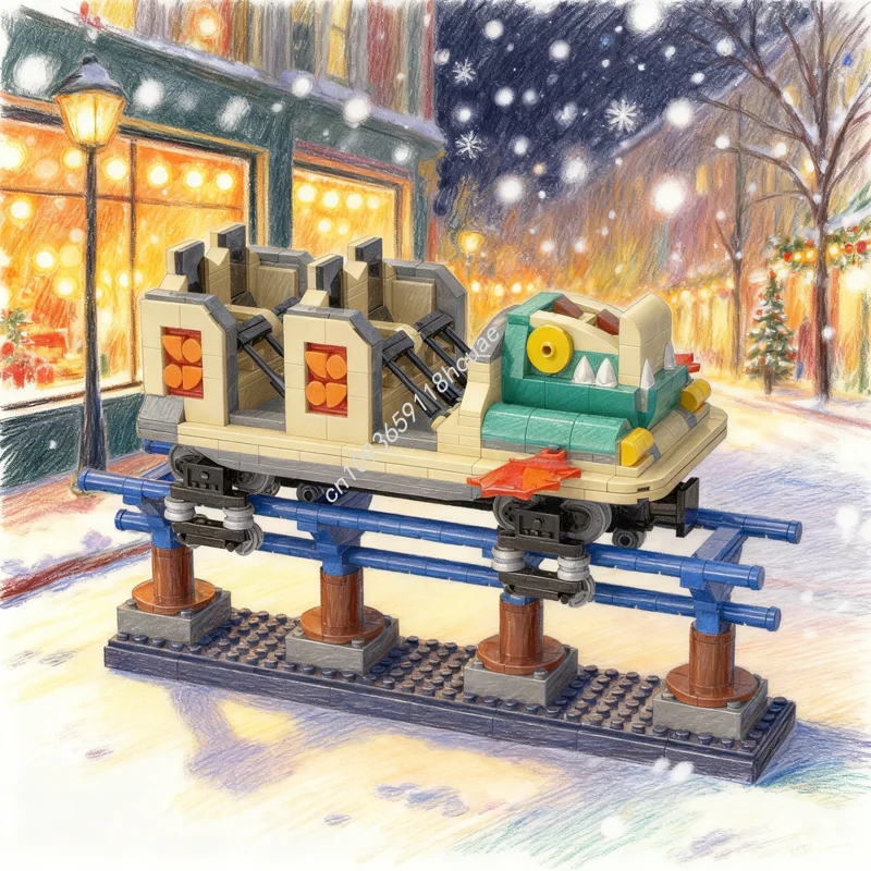 

827pcs MOC ROLLERCOASTER HICCUP S WING GLADERS Model Building Blocks Construction Idea Christmas Gifts Toys Brick Education