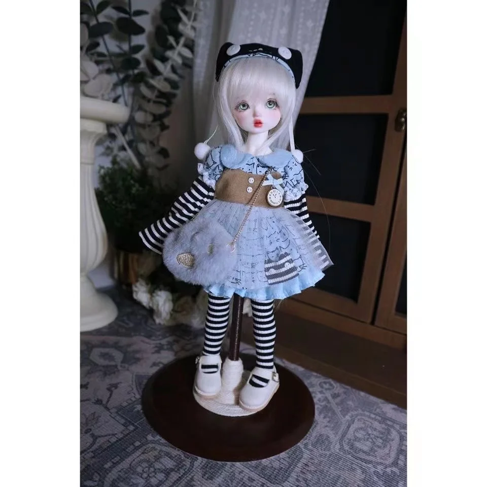 1/6 BJD doll clothes striped hat cat small skirt accessories