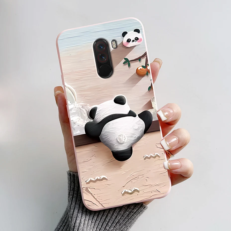 Case For Pocophone F1 Case Xiaomi Pocophone F1 Phone Case Silicone TPU Bumper Cute Rabbit Panda Cover for Poco F1 F 1 Capa Coque