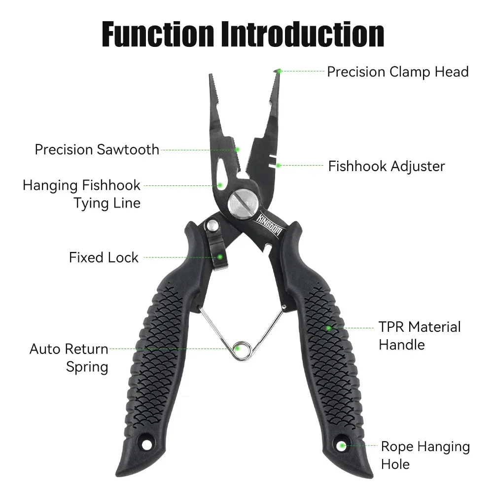 Kingdom Micro Fishing Pliers Multifunctional Split Ring Wire Cutter Hooks Remover Fishing Tackle 62g 14CM Fishing Equipment