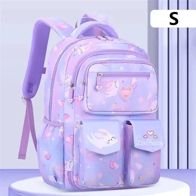 Orthopedic Children School Bag with Girls Gradient Color Grades 1-3-6 Children Backpack Kids Rucksack Mochila Get Free Pendant