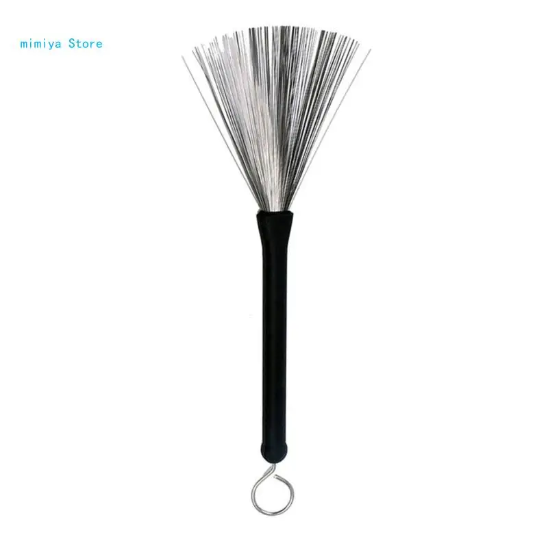 Drum Brush Retractable Steel Wire Brush Drum Drum Brush with Comfortable Plastic Handles Length 32cm