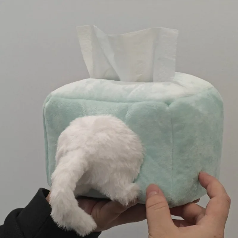 

Коробка для салфеток в виде котенка, креативная плюшевая коробка-игрушка, декоративное хранилище.